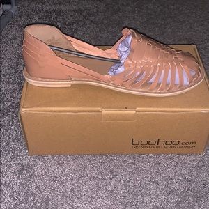 Faux leather woven ballets size 10